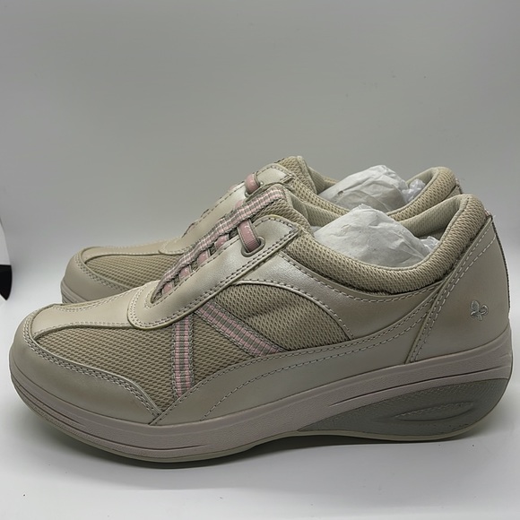 Grasshoppers performance platforms beige & pink slip on shoes size 8M get fit - Picture 5 of 12